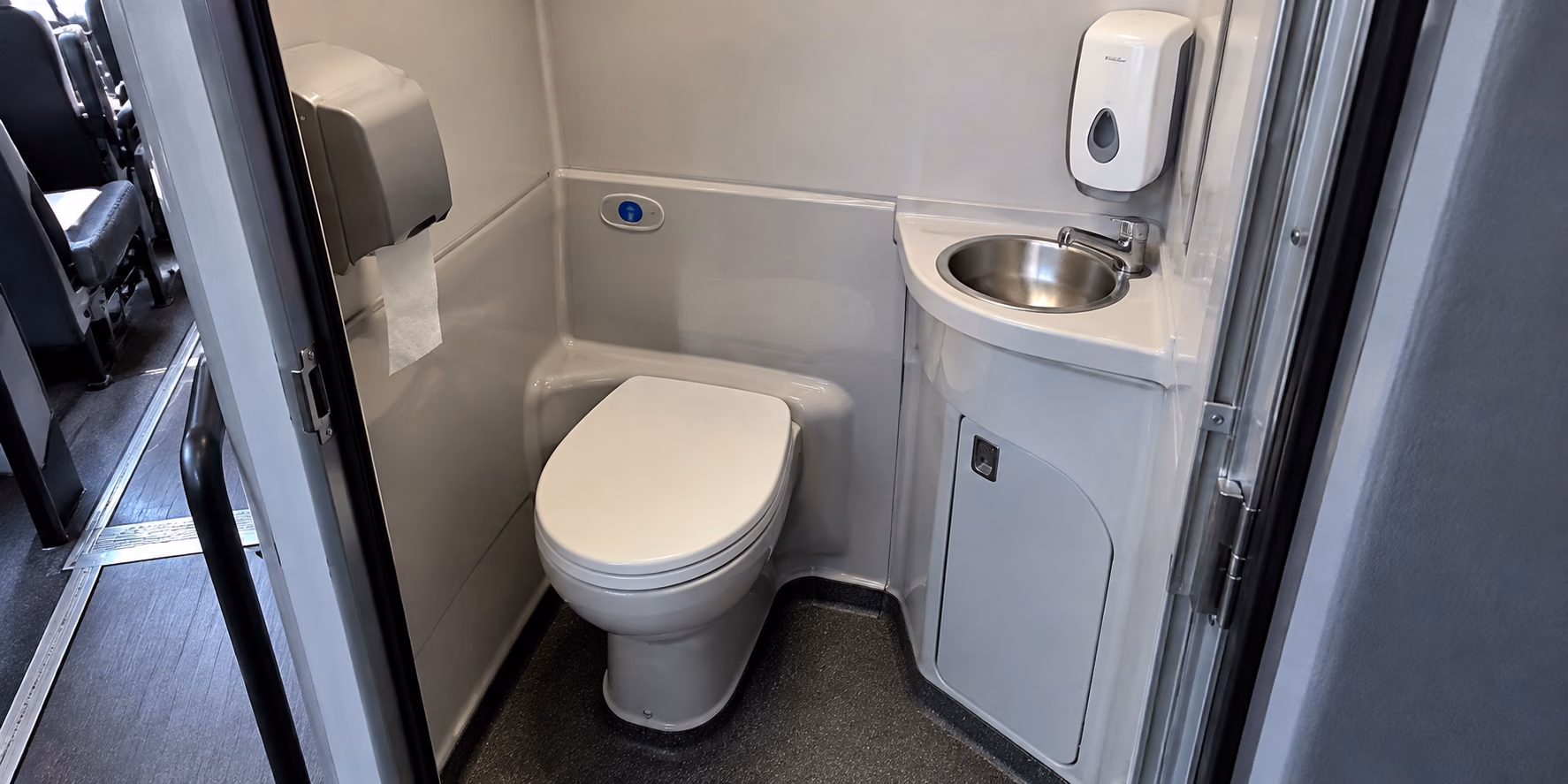 charter bus onboard restroom