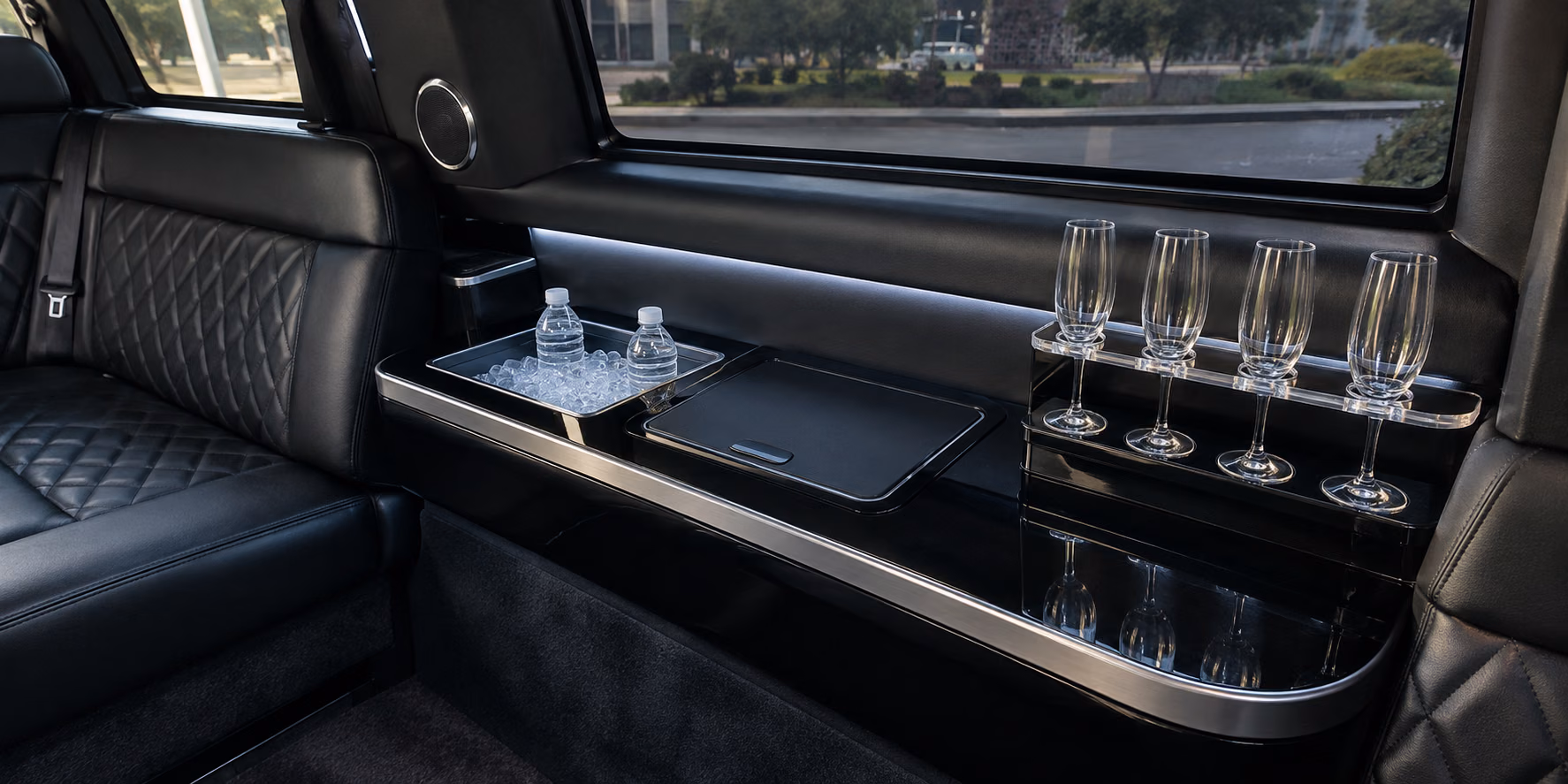 limousine onboard bar