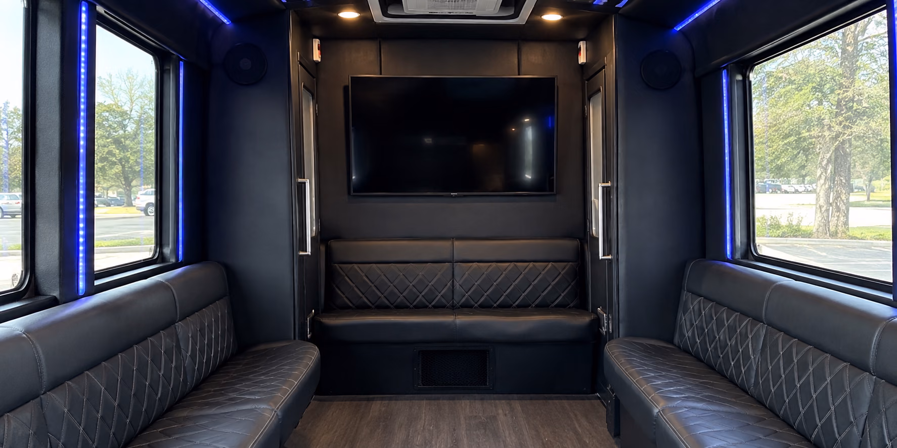 party bus flat panel tvs