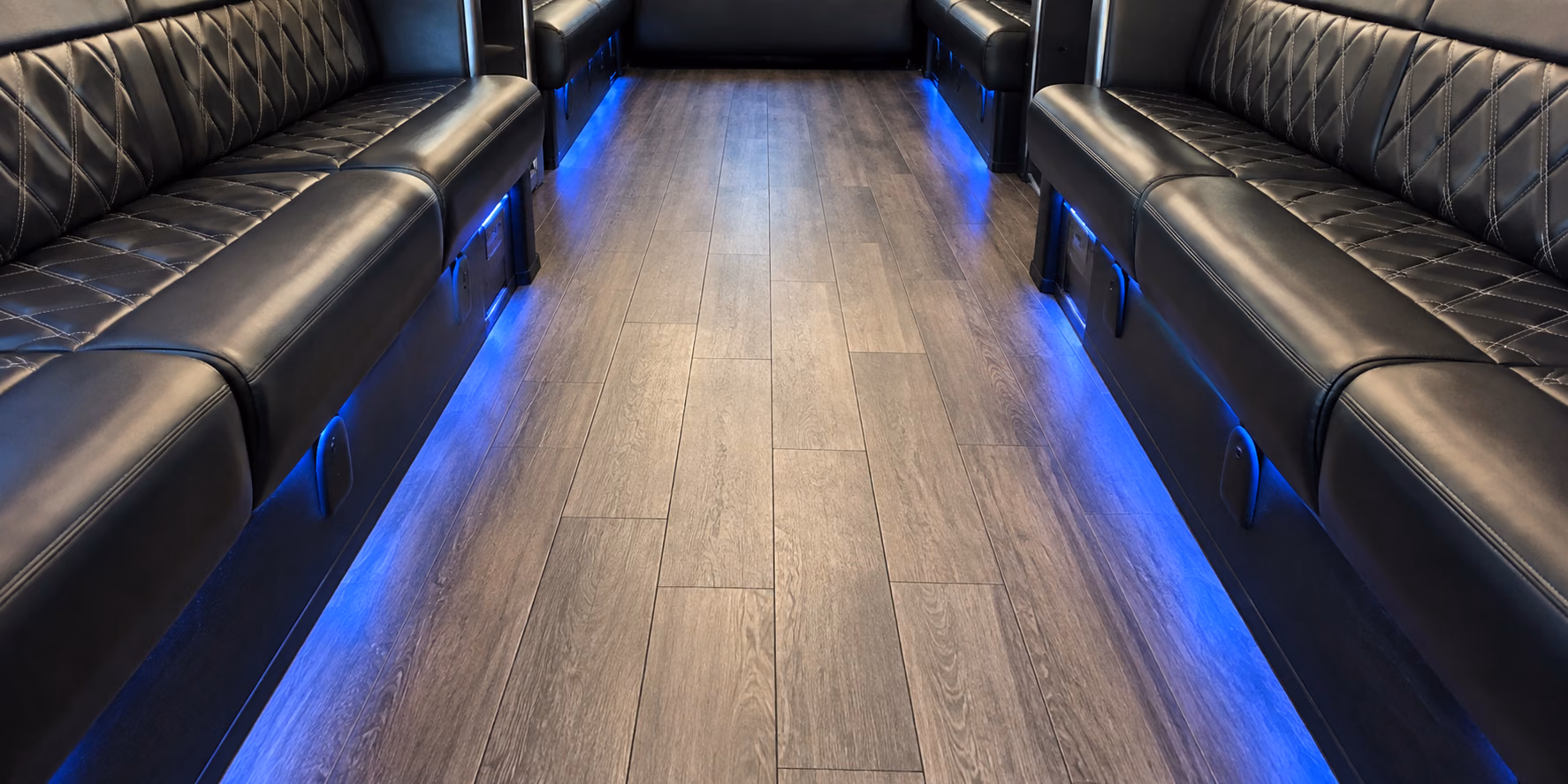 party bus hardwood or vinyl flooring