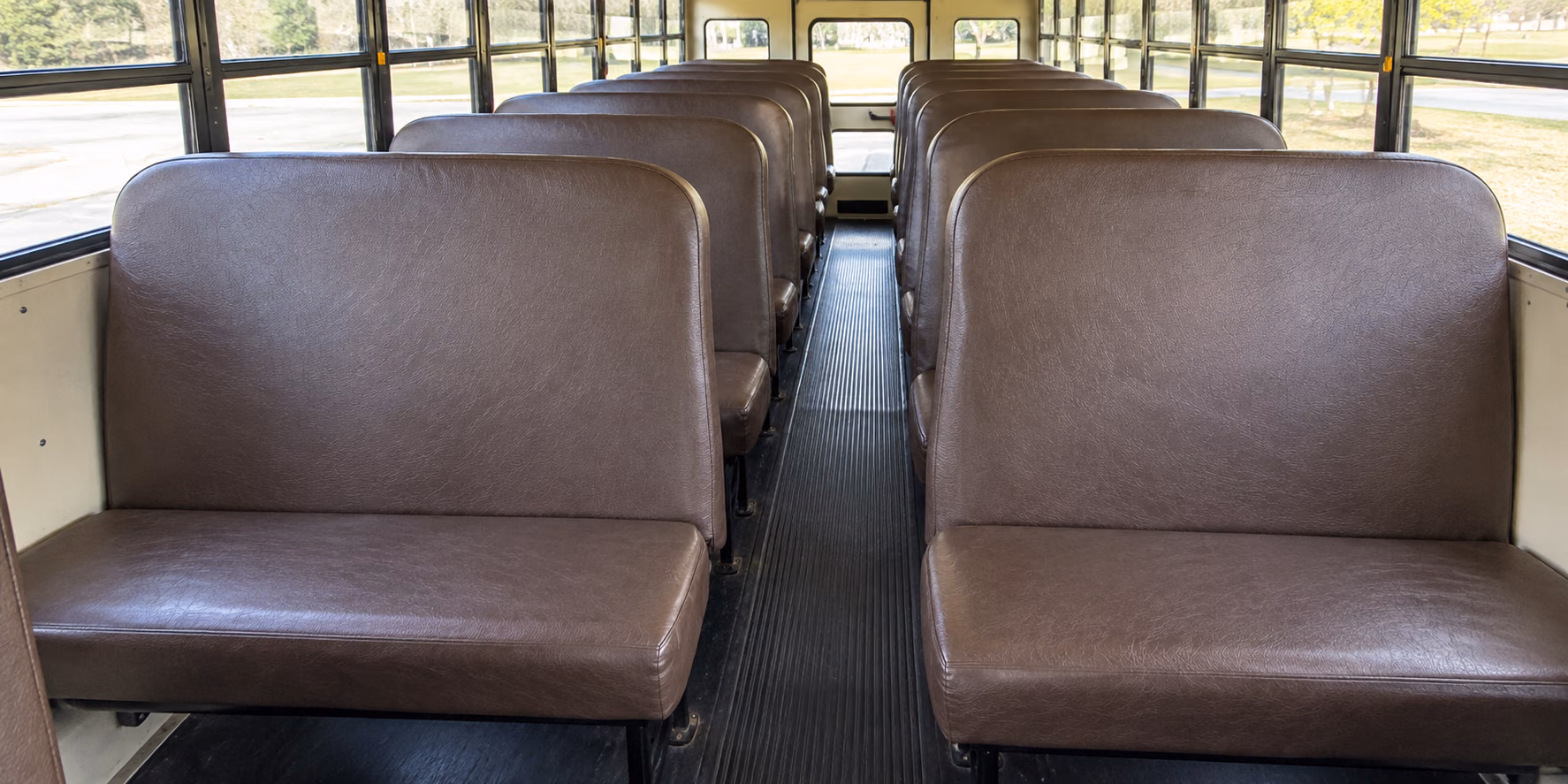 school bus bench seating throughout