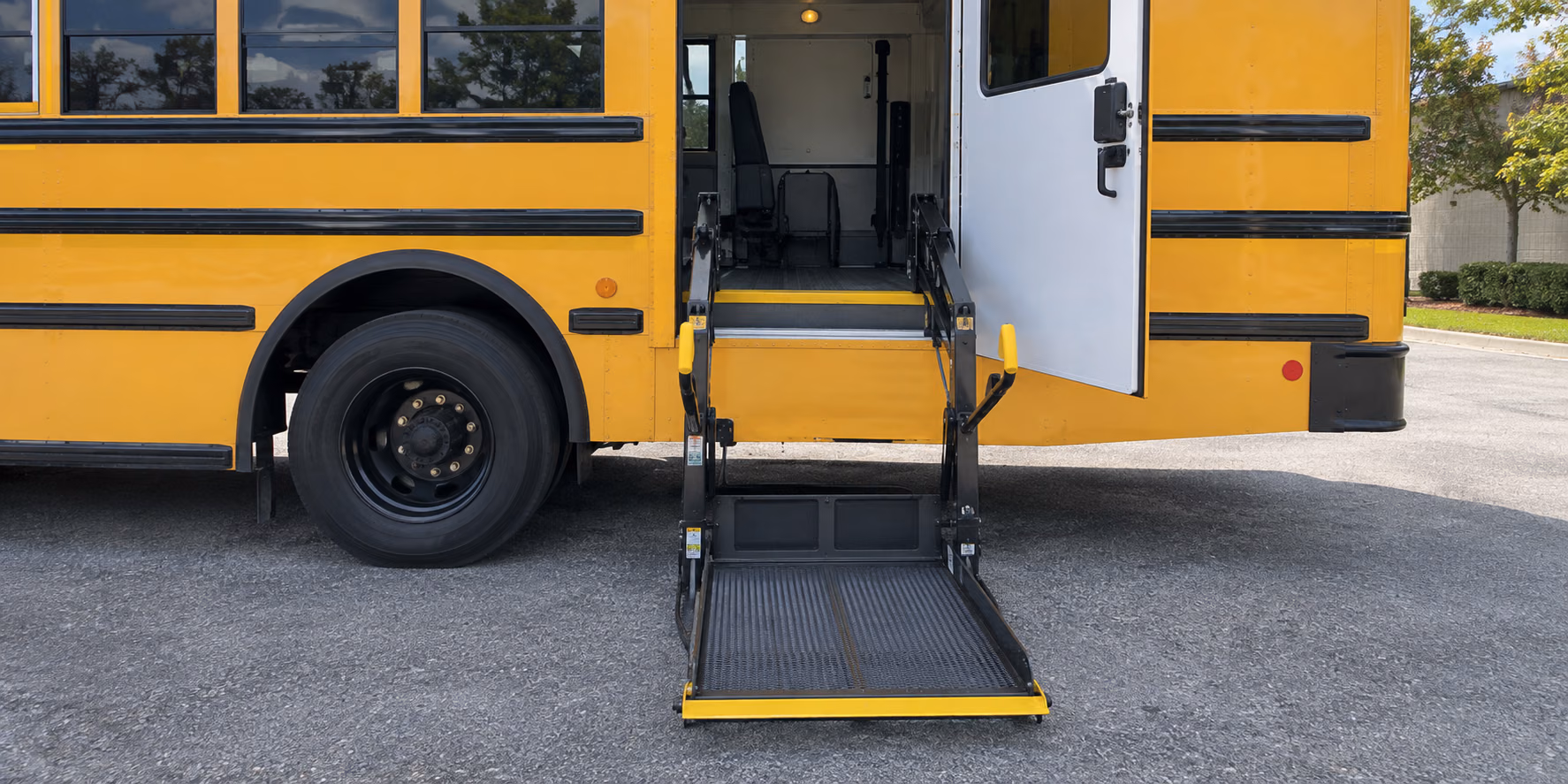 school bus wheelchair lifts and ada layouts available