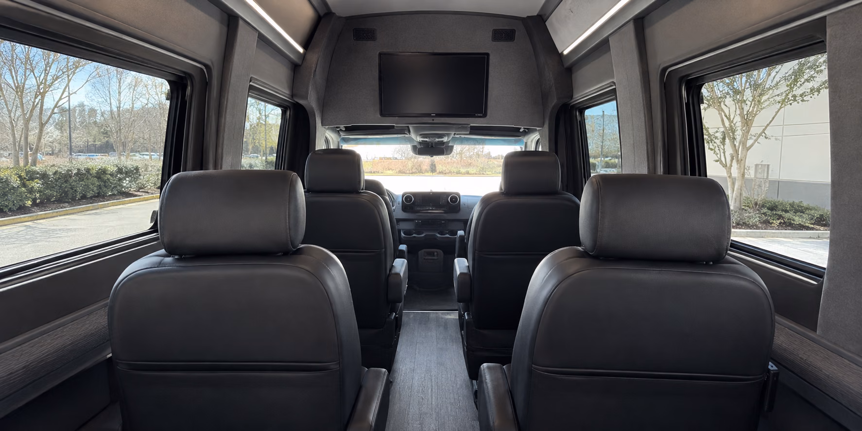 sprinter van front and rear tvs