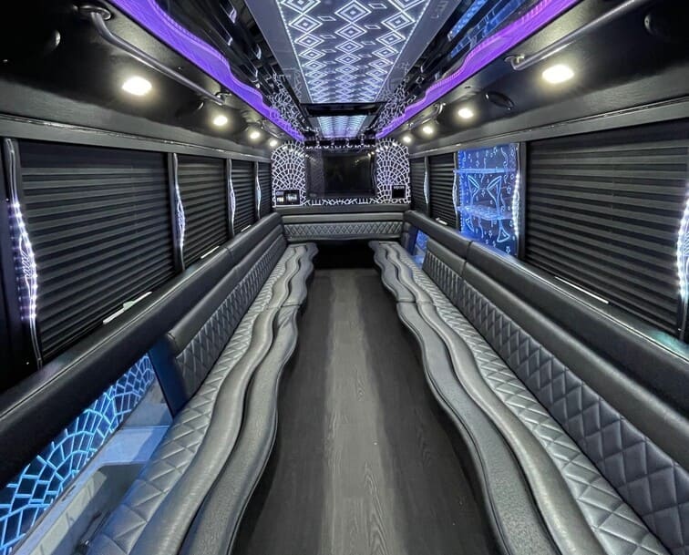 20 30 Passenger Party Buses Interior
